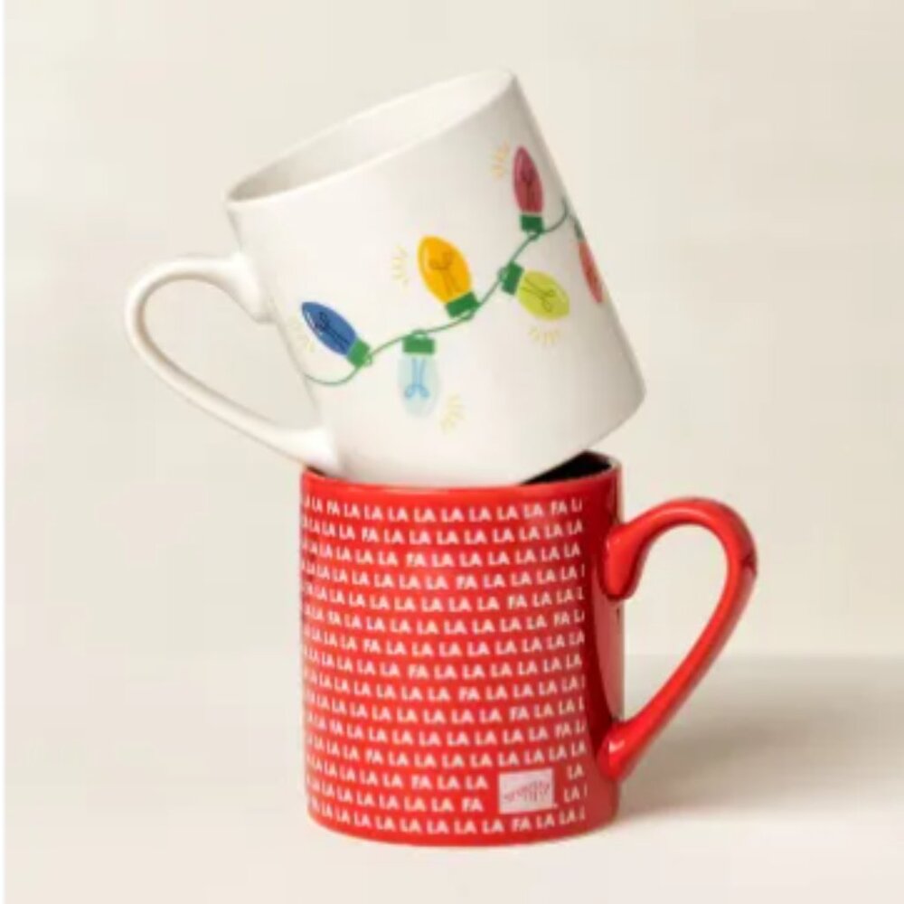 Holiday Mug Duo! Falalala & Christmas Cheer Fall tea, cider, coffee, or cocoa